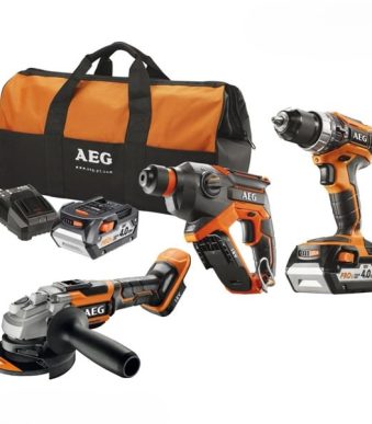 کیت ۳ دستگاه 18 ولت شارژی AEG مدل JP18H3-402CKIT1