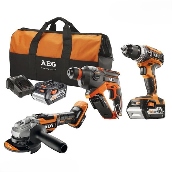 کیت ۳ دستگاه 18 ولت شارژی AEG مدل JP18H3-402CKIT1