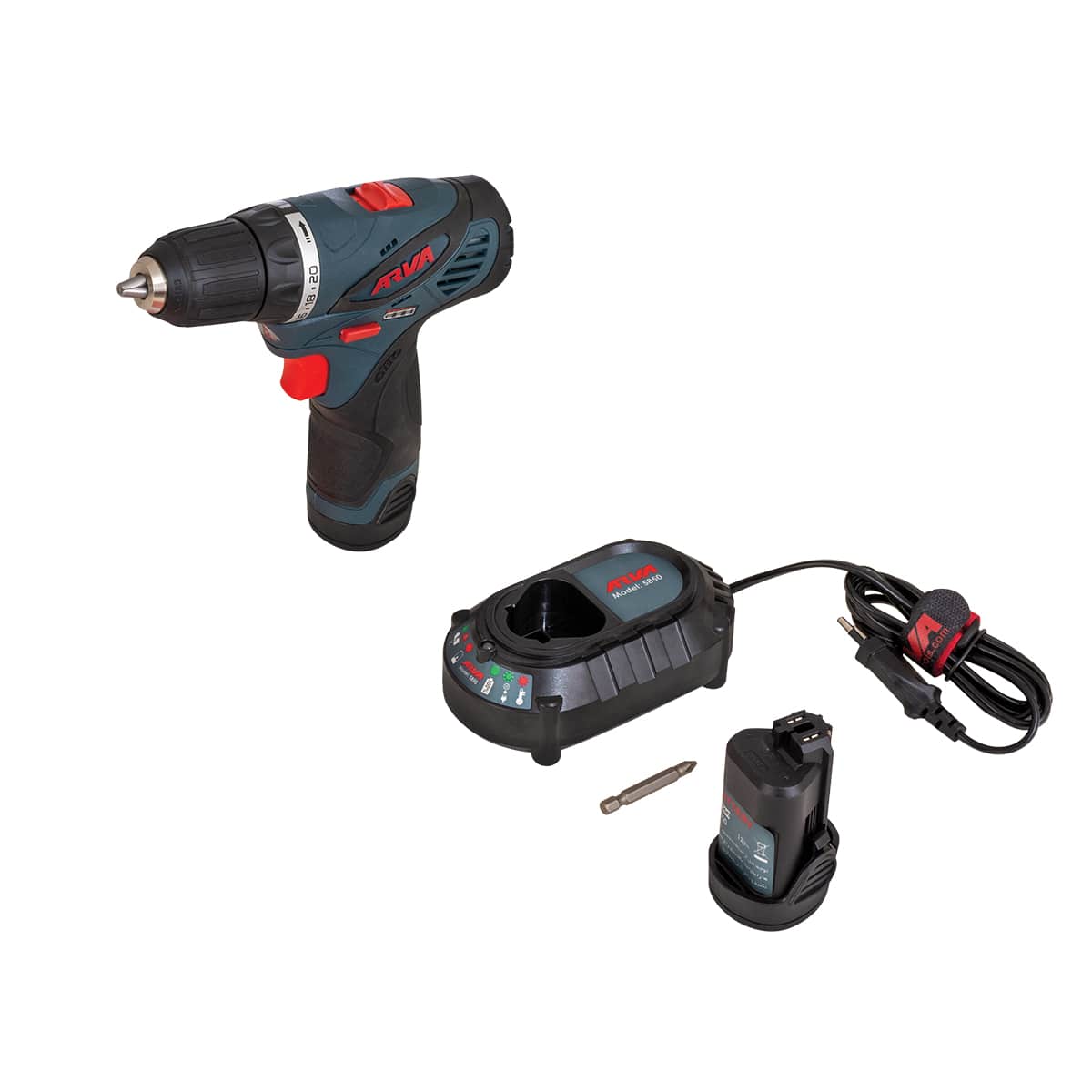 cordless-drill-model-5850-3 دریل پیچ گوشتی شارژی ۱۲ ولت آروا مدل ۵۸۵۰