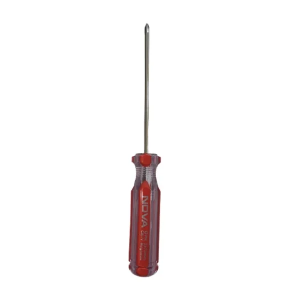 پیچ گوشتی دسته کریستالی تکی چهارسو 75×3 نووا مدل 1111