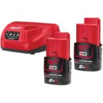 کیت باتری و شارژر ۱۲ ولت ۲ آمپر میلواکی مدل M12NRG-202