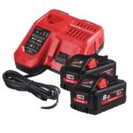 کیت باتری و شارژر ۱۸ ولت ۸ آمپر میلواکی مدل M18HNRG-802