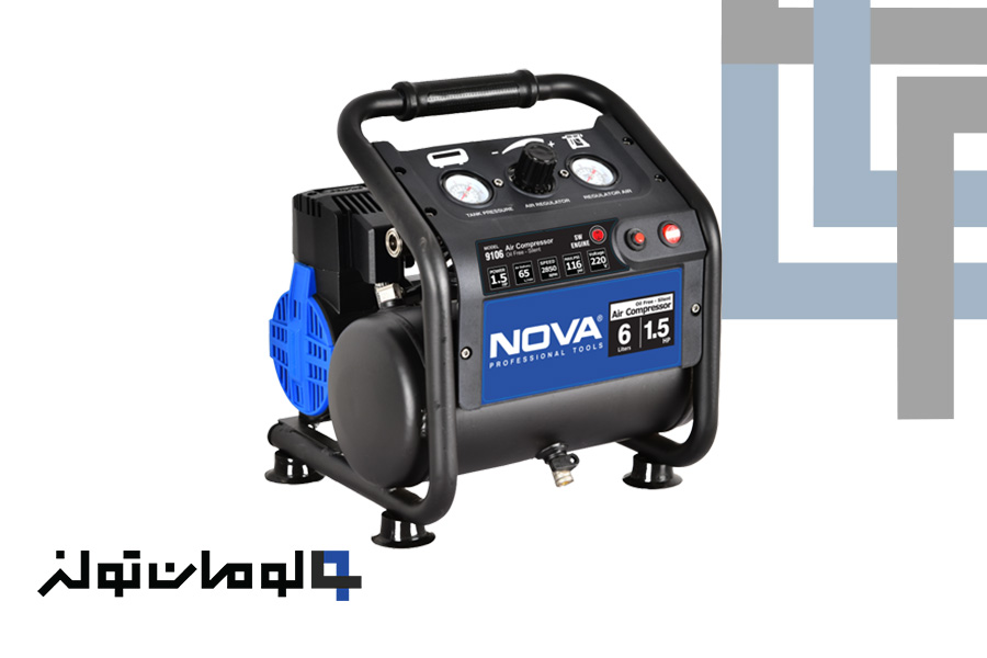 9106 کمپرسور سایلنت 6 لیتری نووا مدل 9106